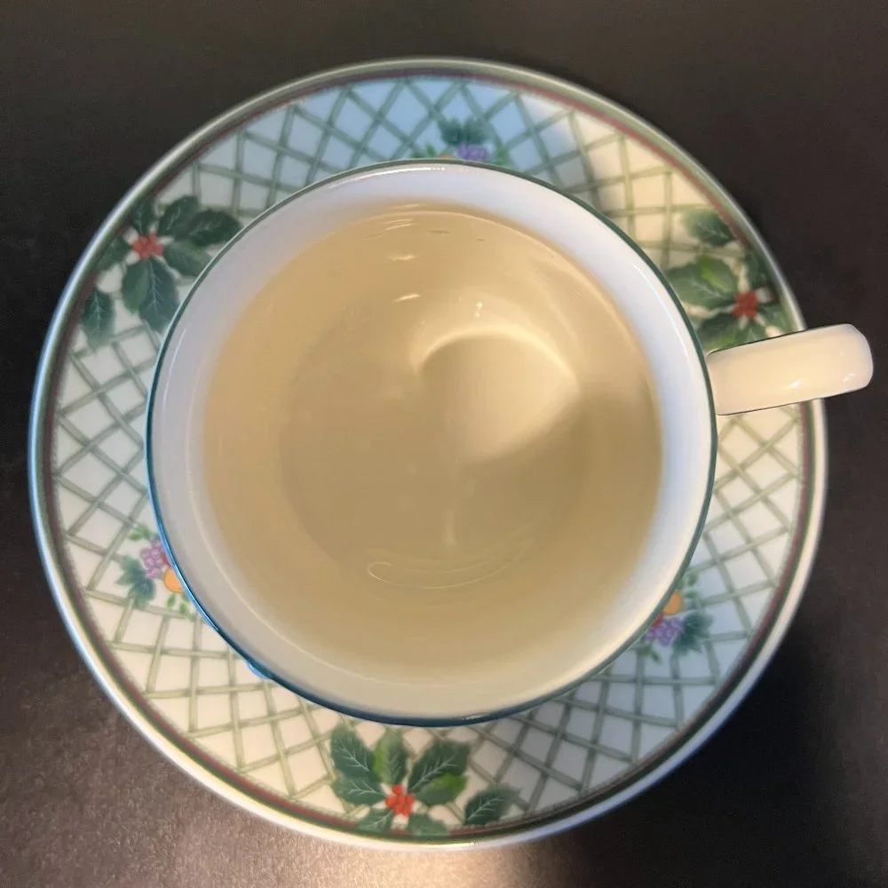 Mikasa Christmas Story Cup and Saucer Set Vintage Heritage Tea Flat Cup CAB08